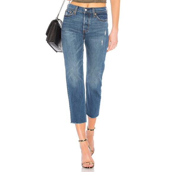 Levi’s Wedgie Straight Jeans Lasting Impression Blue Size 24 - Picture 2 of 16